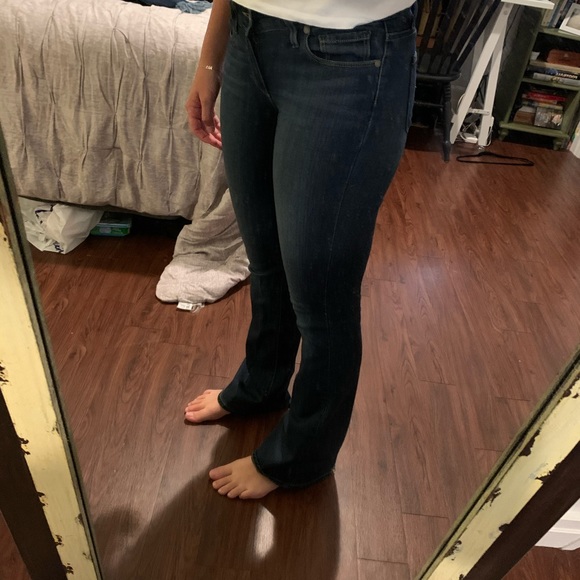 Paige Flared Dark Wash Jeans - Picture 6 of 6